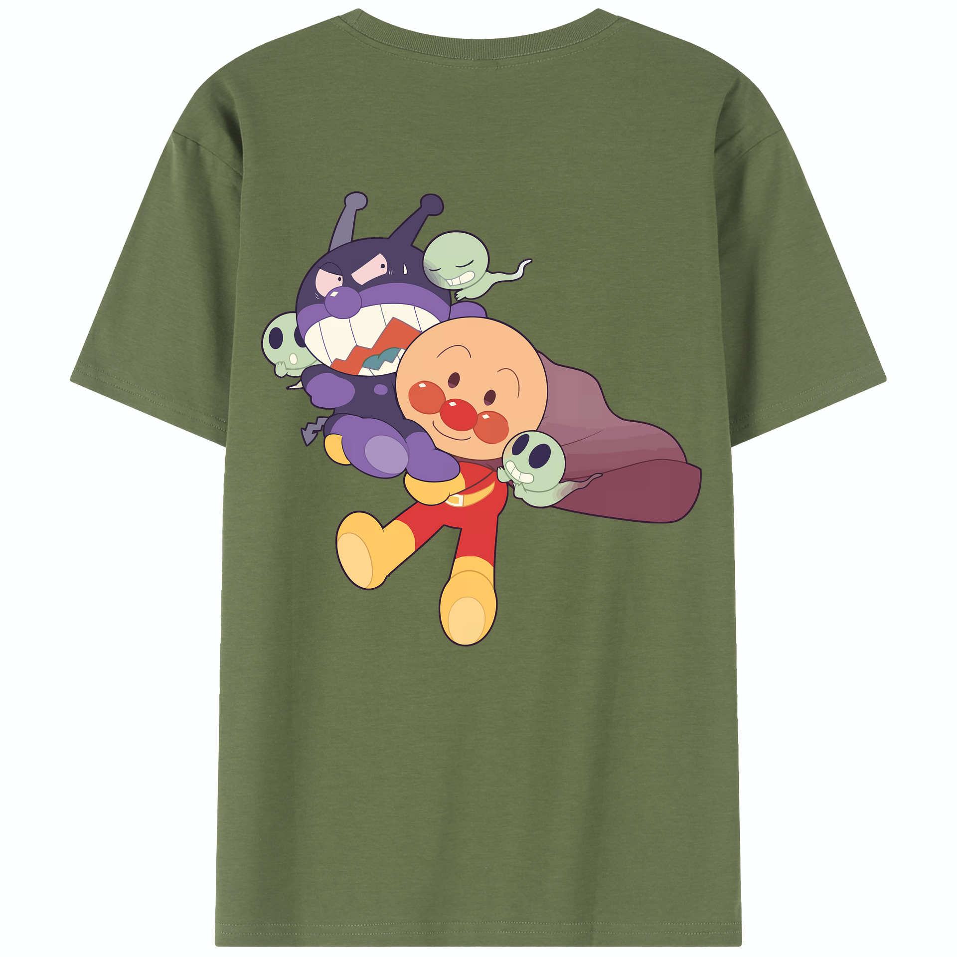 （画像用） アンパンマン Anpanman 綿100％半袖Tシャツ（背面プリント）